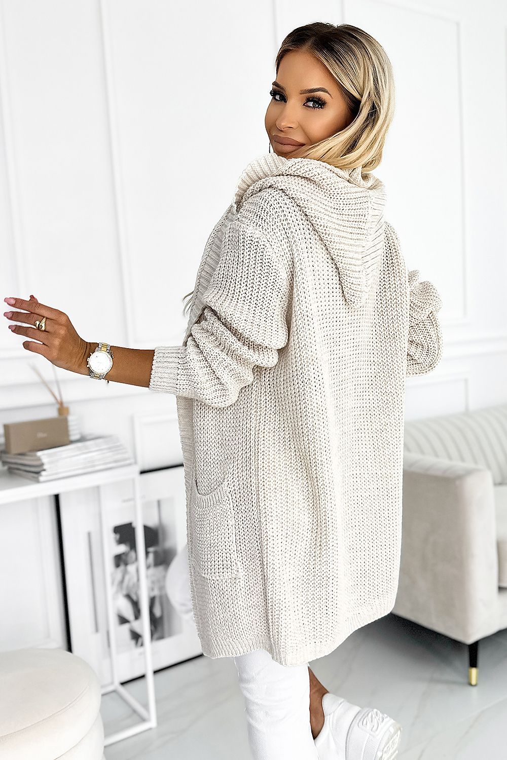 Basic Cardigan beige / one-size-fits-all MAHYSTYLE