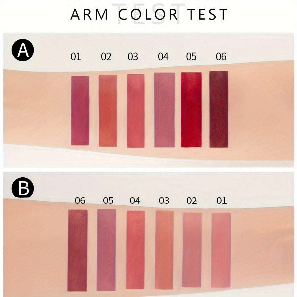 6-Piece Matte Liquid Lipstick Set – Long-Lasting, Waterproof & Non-Stick A MAHYSTYLE