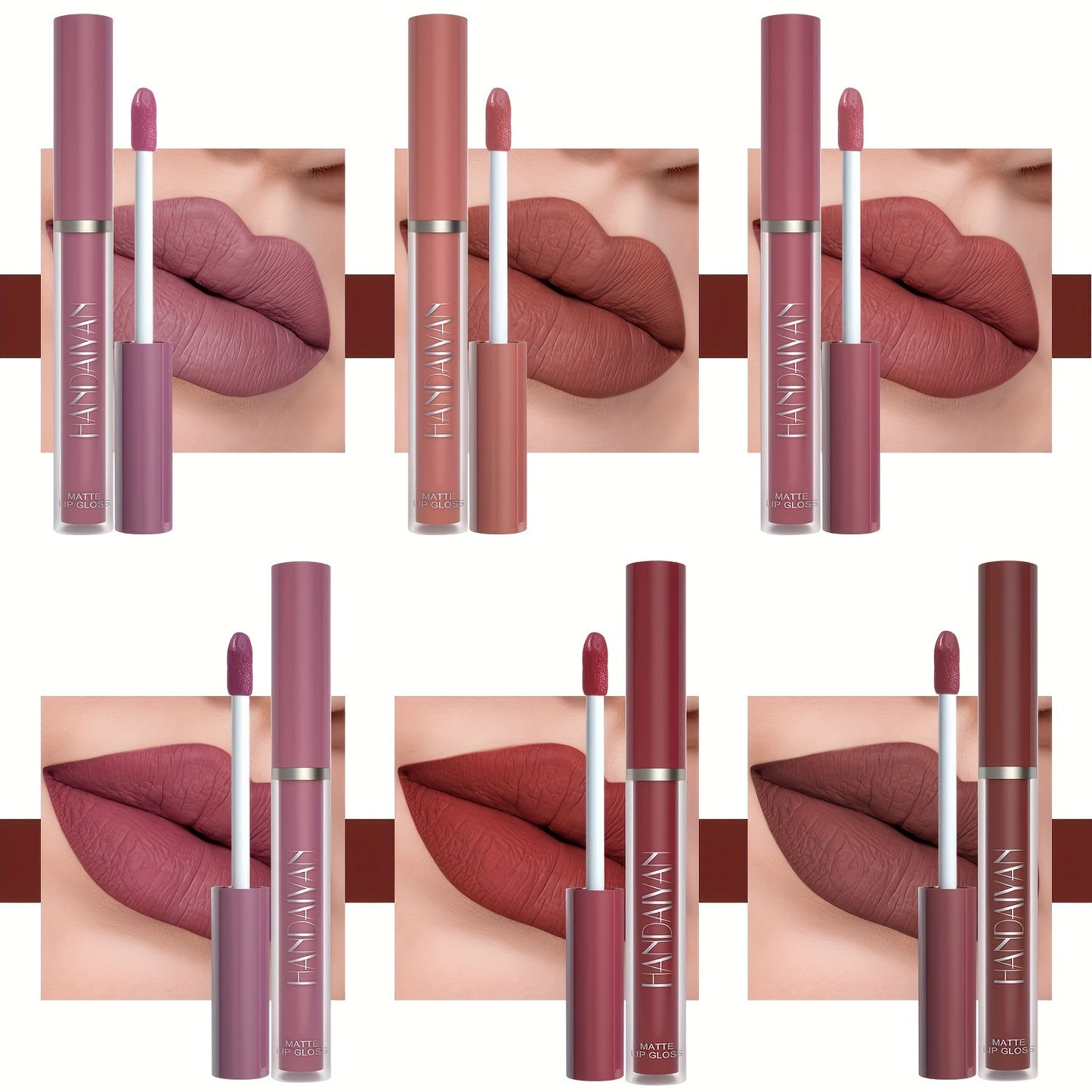 6-Piece Matte Liquid Lipstick Set – Long-Lasting, Waterproof & Non-Stick A MAHYSTYLE