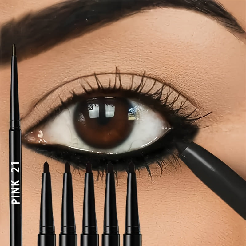 5-Pack Waterproof Black Eyeliner Pencils – Smudge-Proof & Long-Lasting Black-5pcs MAHYSTYLE