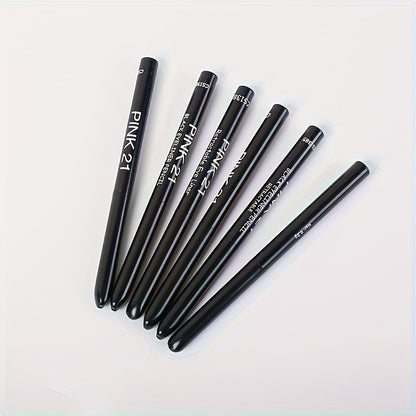 5-Pack Waterproof Black Eyeliner Pencils – Smudge-Proof & Long-Lasting Black-5pcs MAHYSTYLE