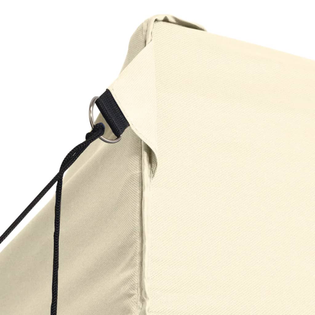 Sammenleggbart Telt Popup Med 4 Sidevegger 3X4,5 M Kremhvit