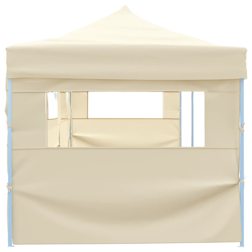 Sammenleggbart Festtelt Popup Med 5 Sidevegger 3X9 M Kremhvit