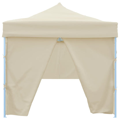 Sammenleggbart Festtelt Popup Med 8 Sidevegger 3X9 M Kremhvit