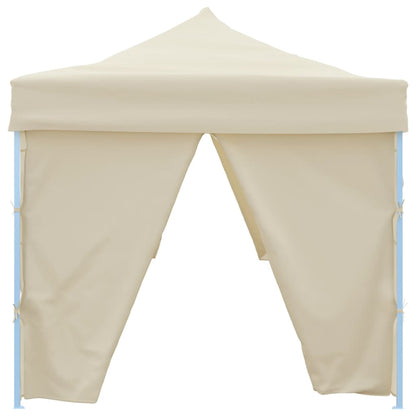 Sammenleggbart Festtelt Popup Med 8 Sidevegger 3X9 M Kremhvit