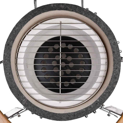 Kamado Kullgrill Med Røyker Keramisk 81 Cm