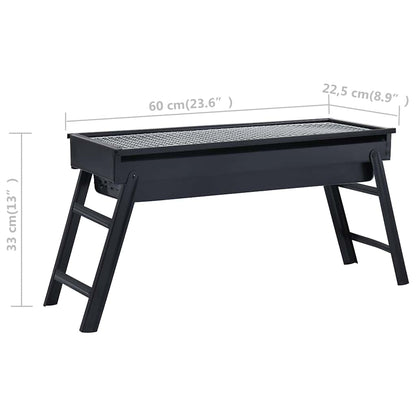 Bærbar Campinggrill Stål 60X22,5X33 Cm