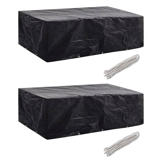 Hagemøbeltrekk 2 Stk 8 Personer Polyrotting 10 Maljer 300X140Cm