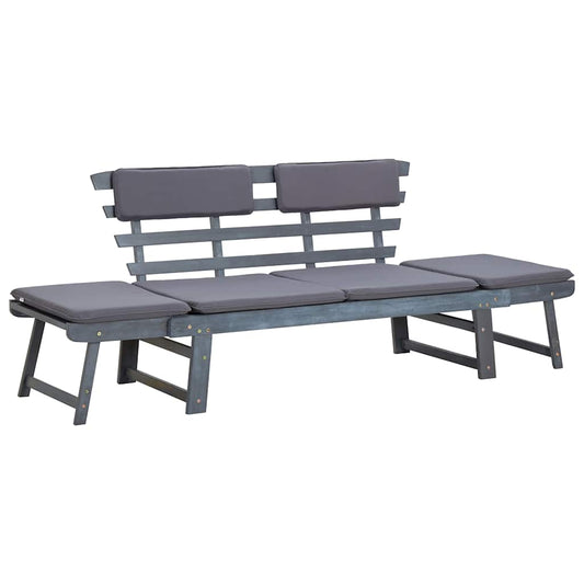 Hagebenk Med Puter 2-I-1 190 Cm Heltre Akasie Grå