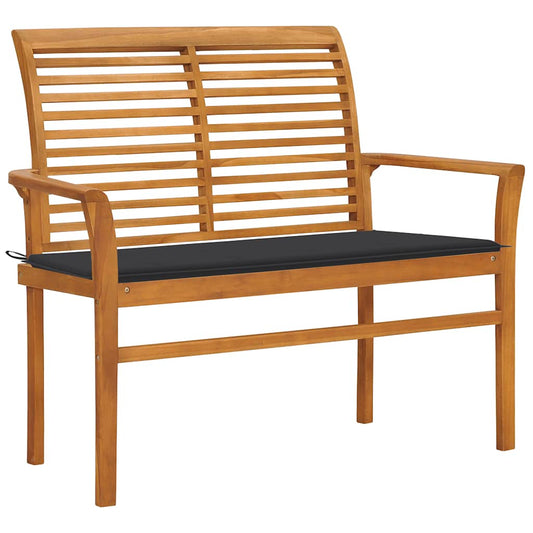 Hagebenk Med Antrasitt Pute 112 Cm Heltre Teak
