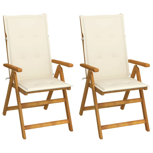 Hagestoler 2 Stk Med Puter Heltre Akasie