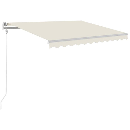 Automatisk Markise Med Led Og Vindsensor 300X250 Cm Kremhvit