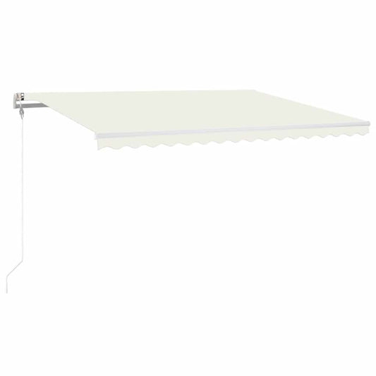 Automatisk Markise Med Vindsensor Og Led 400X300 Cm Kremhvit