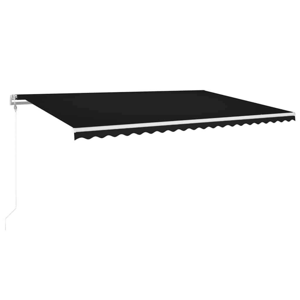Automatisk Markise Med Vindsensor Og Led 500X300 Cm Antrasitt
