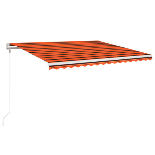 Automatisk Uttrekkbar Markise 400X350 Cm Oransje Og Brun