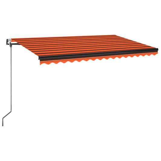 Automatisk Uttrekkbar Markise 400X350 Cm Oransje Og Brun