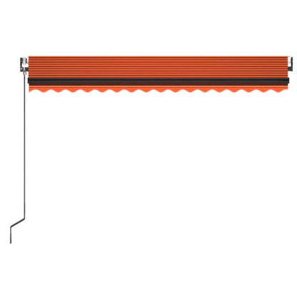 Automatisk Markise Med Vindsensor Og Led 400X350Cm Oransje/Brun