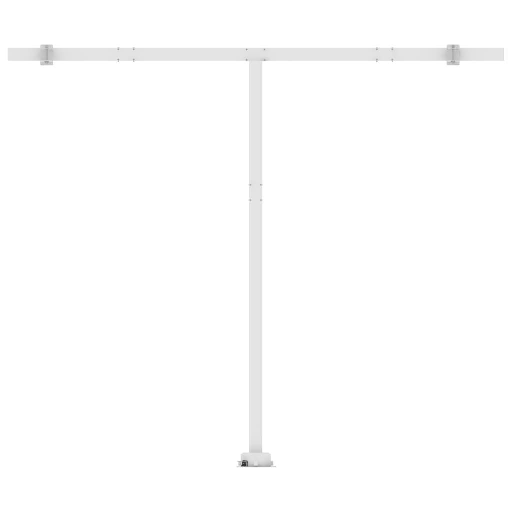 Automatisk Markise Med Led Og Vindsensor 300X250 Cm Blå Og Hvit