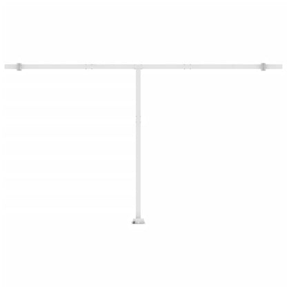 Automatisk Markise Med Vindsensor Og Led 500X300 Cm Blå Og Hvit