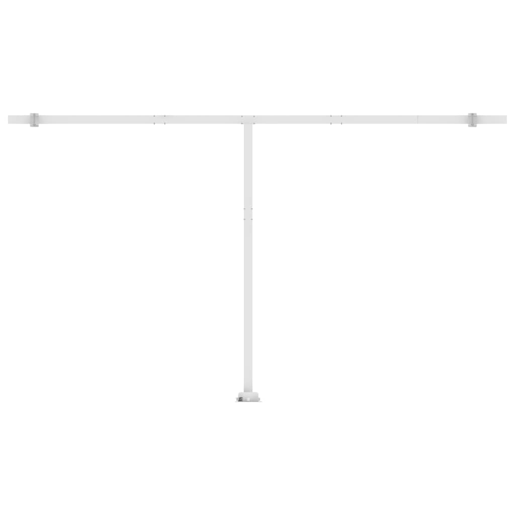 Automatisk Markise Med Vindsensor Og Led 500X300 Cm Gul/Hvit
