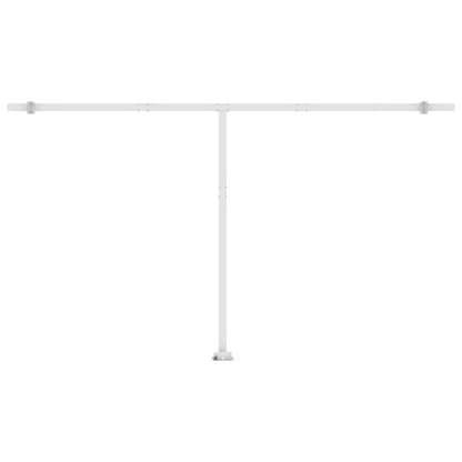 Automatisk Markise Med Vindsensor Og Led 500X300 Cm Gul/Hvit
