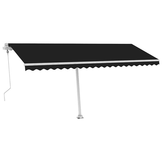 Automatisk Markise Med Vindsensor Og Led 500X300 Cm Antrasitt