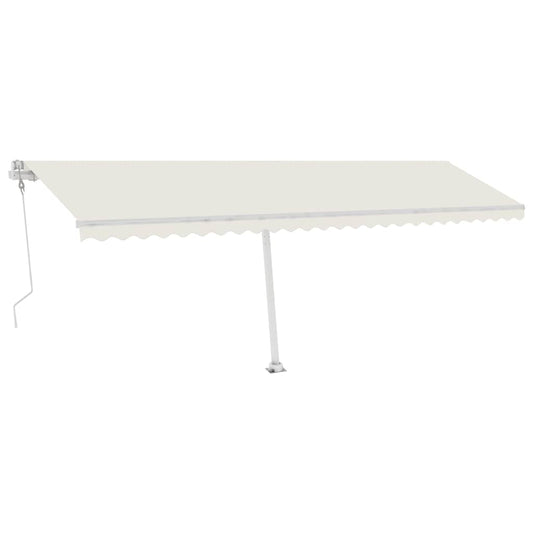 Automatisk Markise Med Vindsensor Og Led 600X300 Cm Kremhvit