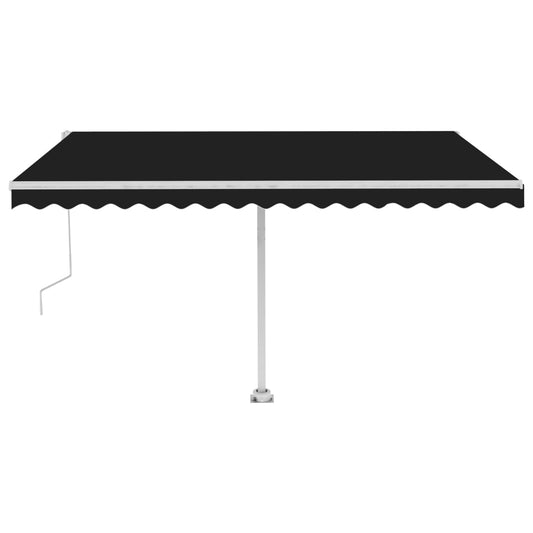 Automatisk Markise Med Vindsensor Og Led 400X350 Cm Antrasitt