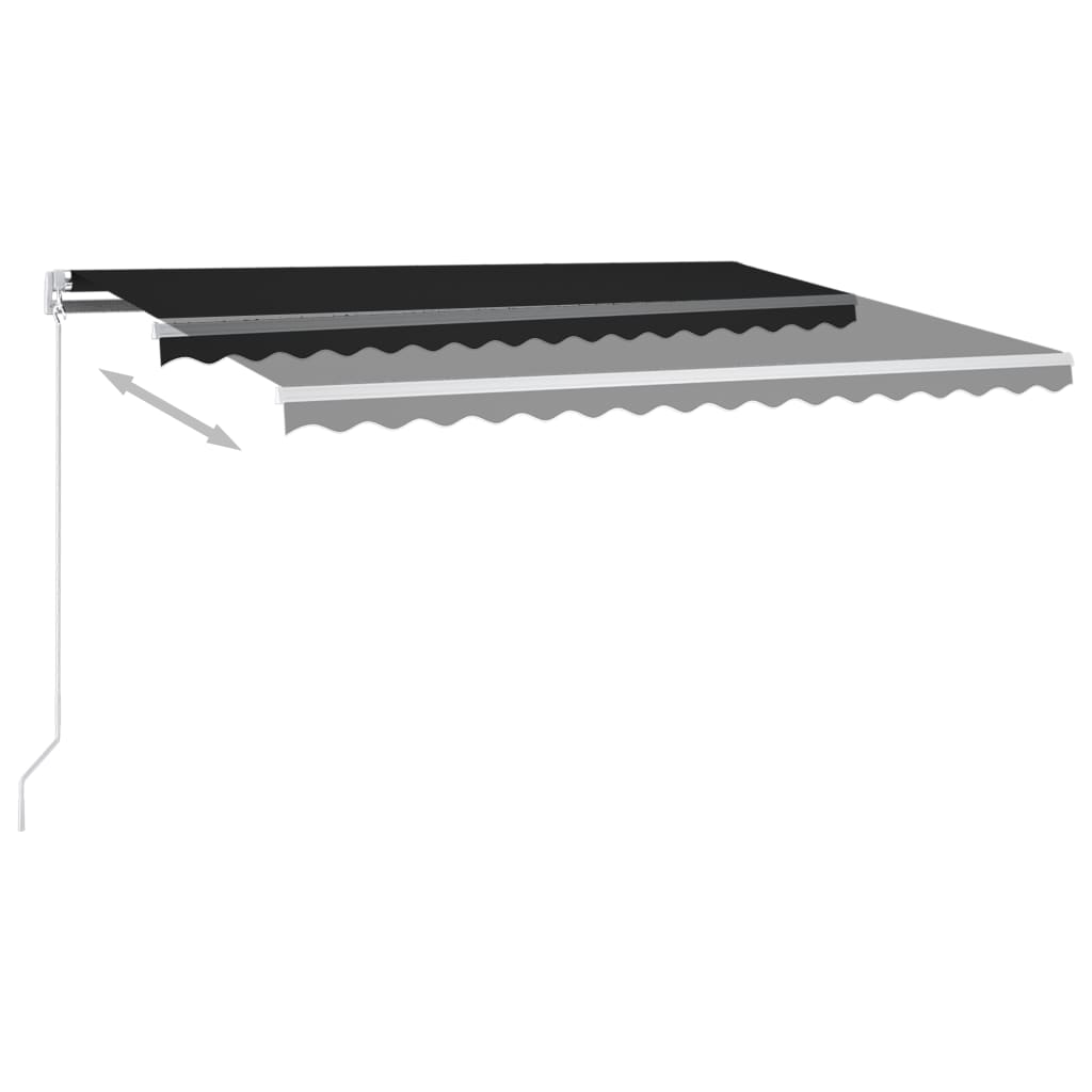 Automatisk Markise Med Vindsensor Og Led 4X3,5 Antrasitt