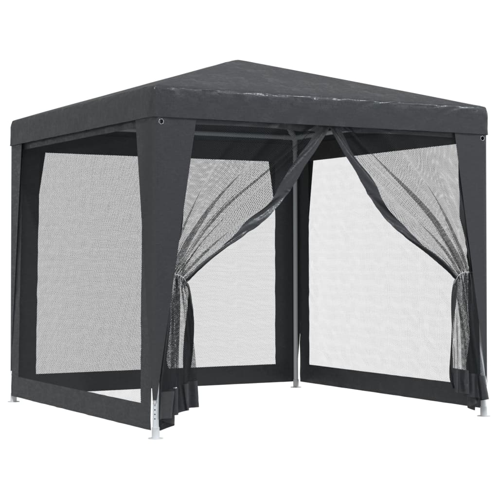 Festtelt Med 4 Sidevegger Av Netting Antrasitt 2,5X2,5 M Hdpe