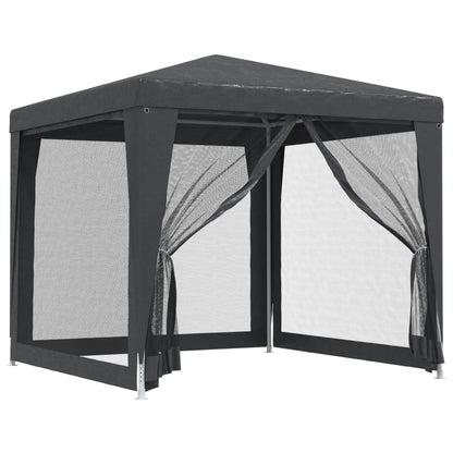 Festtelt Med 4 Sidevegger Av Netting Antrasitt 2,5X2,5 M Hdpe
