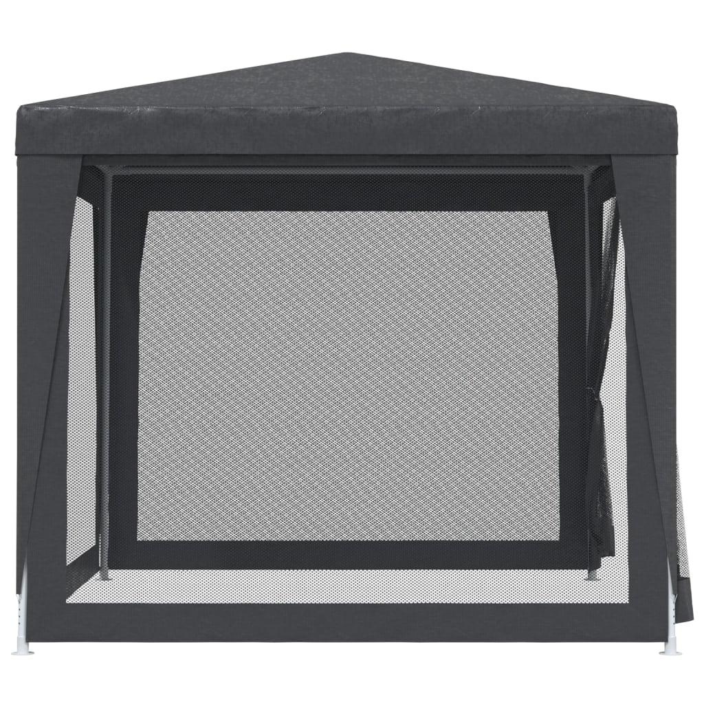 Festtelt Med 4 Sidevegger Av Netting Antrasitt 2,5X2,5 M Hdpe