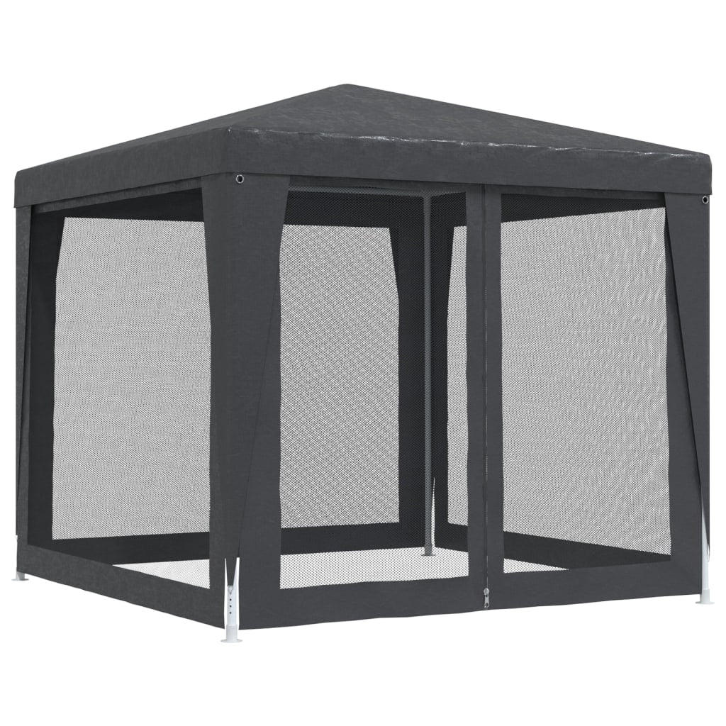Festtelt Med 4 Sidevegger Av Netting Antrasitt 2,5X2,5 M Hdpe