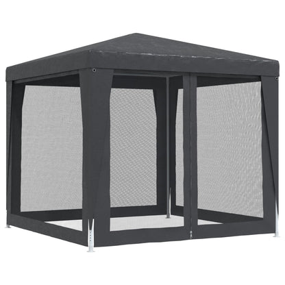 Festtelt Med 4 Sidevegger Av Netting Antrasitt 2,5X2,5 M Hdpe