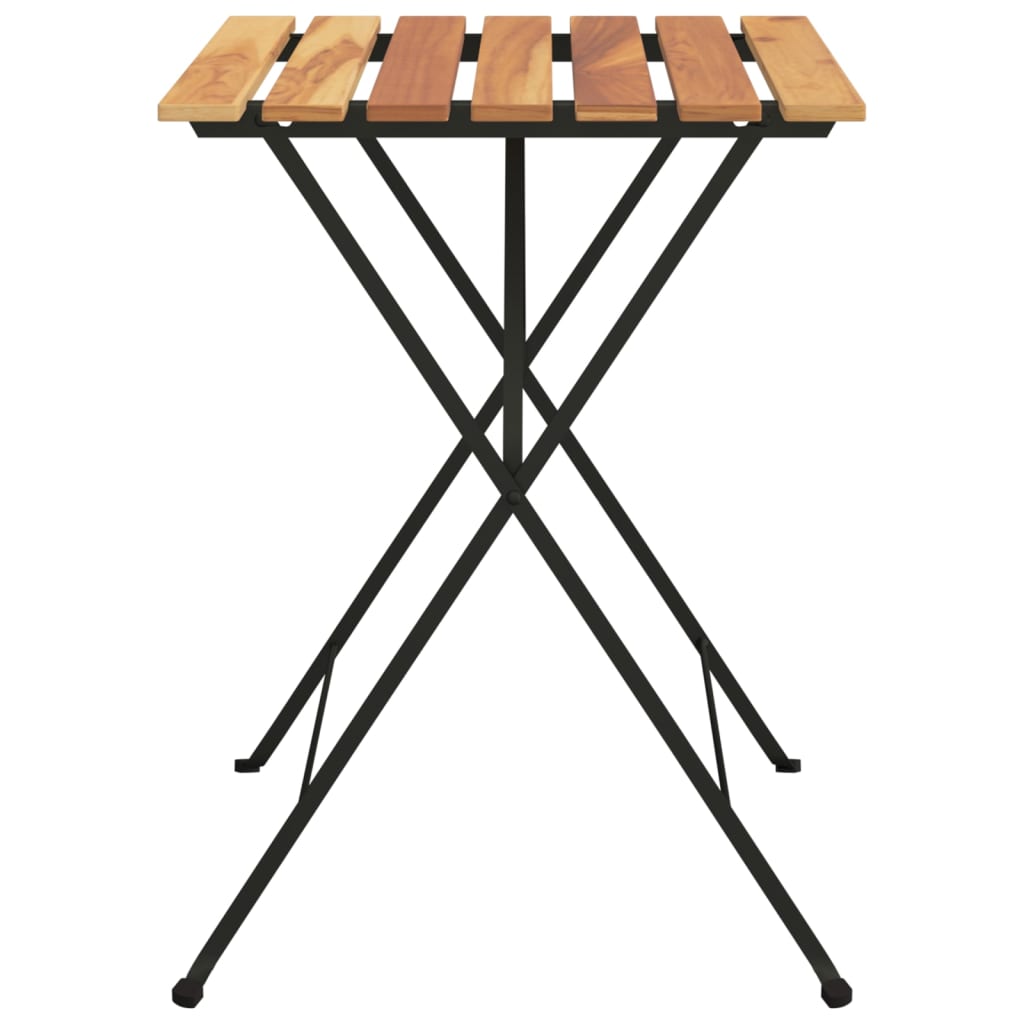 Sammenleggbart Bistrobord 55X54X71 Cm Heltre Teak Og Stål