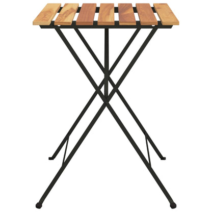 Sammenleggbart Bistrobord 55X54X71 Cm Heltre Teak Og Stål