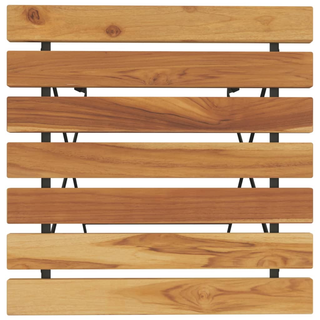 Sammenleggbart Bistrobord 55X54X71 Cm Heltre Teak Og Stål