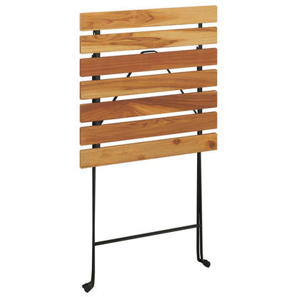 Sammenleggbart Bistrobord 55X54X71 Cm Heltre Teak Og Stål