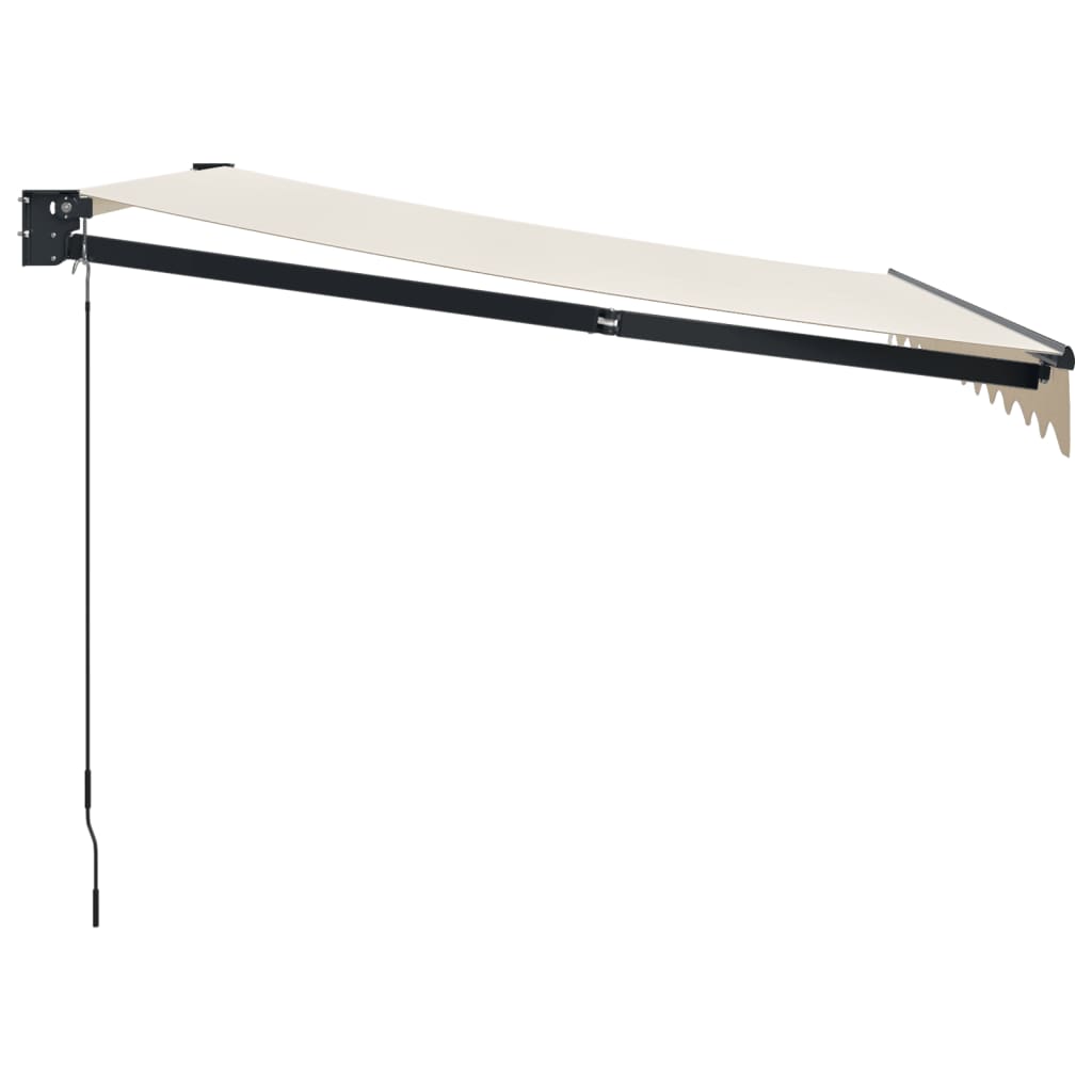 Uttrekkbar Markise Kremhvit 3,5X2,5 M Stoff Og Aluminium