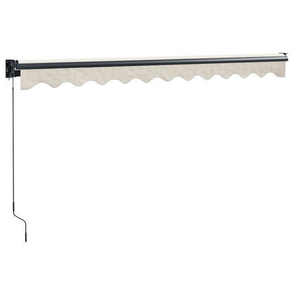 Uttrekkbar Markise Kremhvit 3,5X2,5 M Stoff Og Aluminium