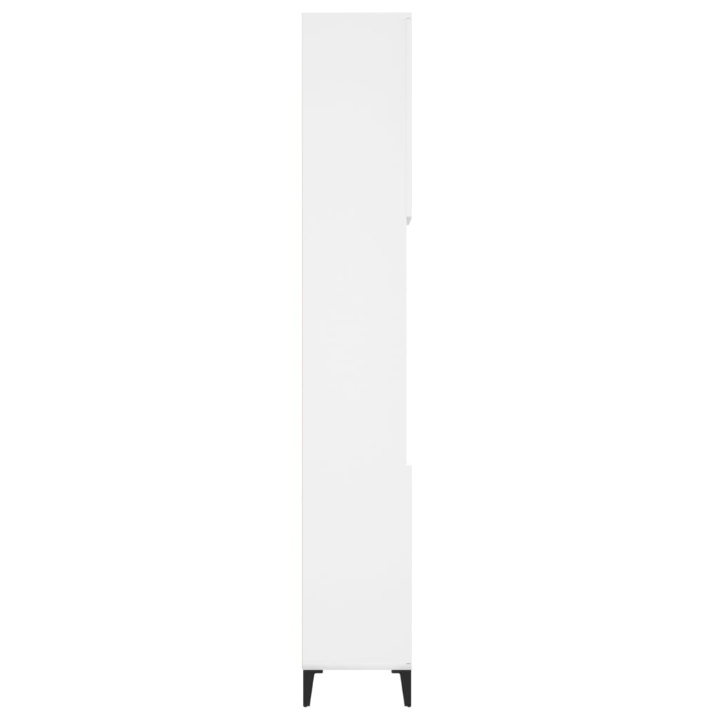 Baderomsskap Hvit 30X30X190 Cm Konstruert Tre