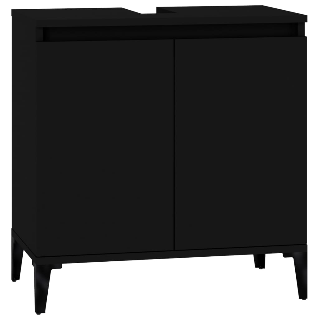 Servantskap Svart 58X33X60 Cm Konstruert Tre
