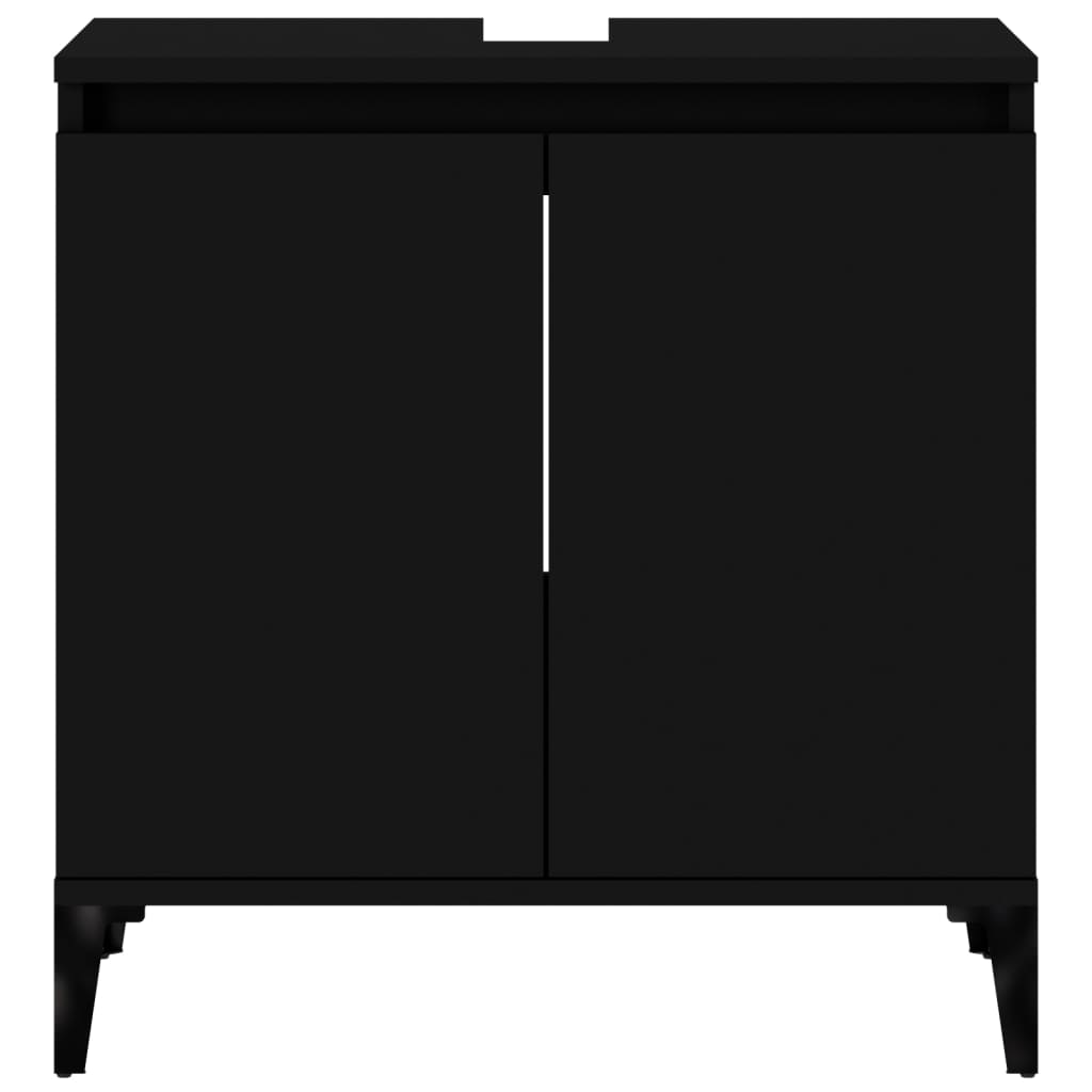 Servantskap Svart 58X33X60 Cm Konstruert Tre