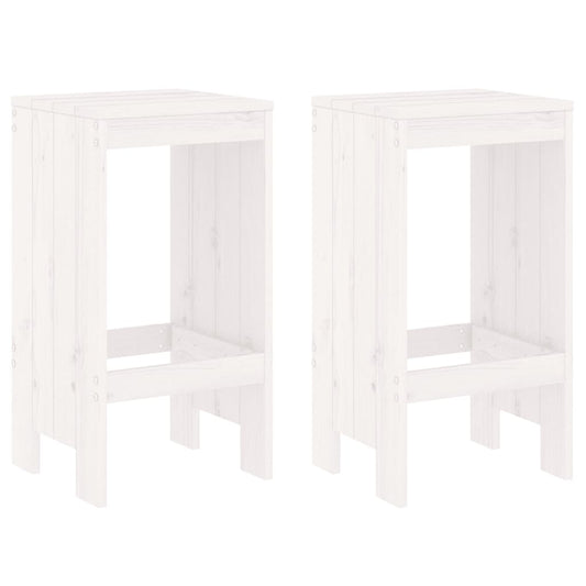 Barkrakker 2 Stk Hvit 40X36X75 Cm Heltre Furu