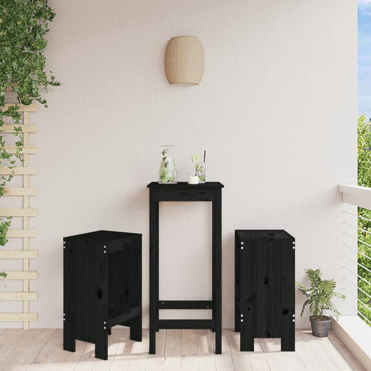 Barkrakker 2 Stk Svart 40X36X75 Cm Heltre Furu