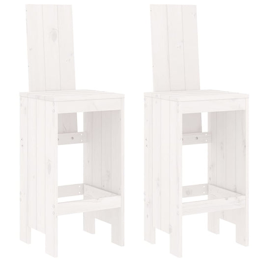 Barkrakker 2 Stk Hvit 40X42X120 Cm Heltre Furu