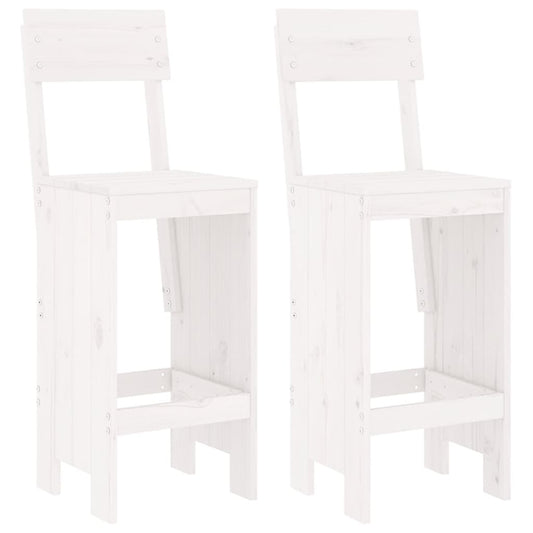 Barkrakker 2 Stk Hvit 40X48,5X115,5 Cm Heltre Furu