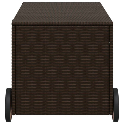Putekasse Med Hjul Brun 190L Cm Polyrotting