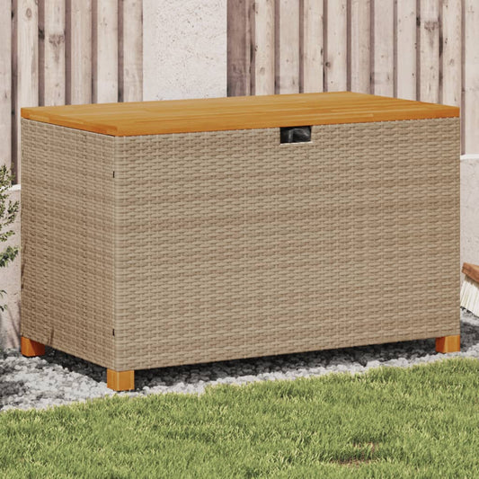 Putekasse Beige 110X55X63 Cm Polyrotting Akasie