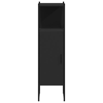 Baderomsskap Svart 33X33X120,5 Cm Konstruert Tre
